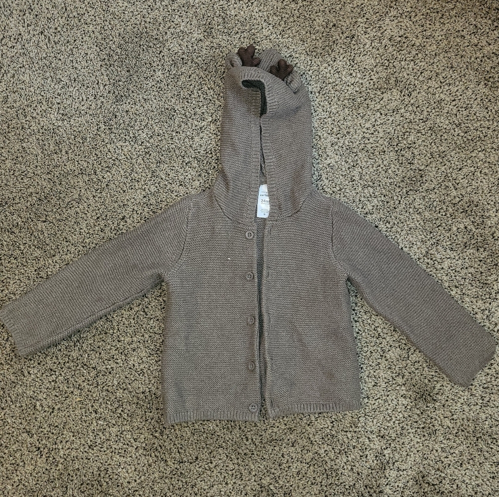Reindeer Cardigan sz 2T
